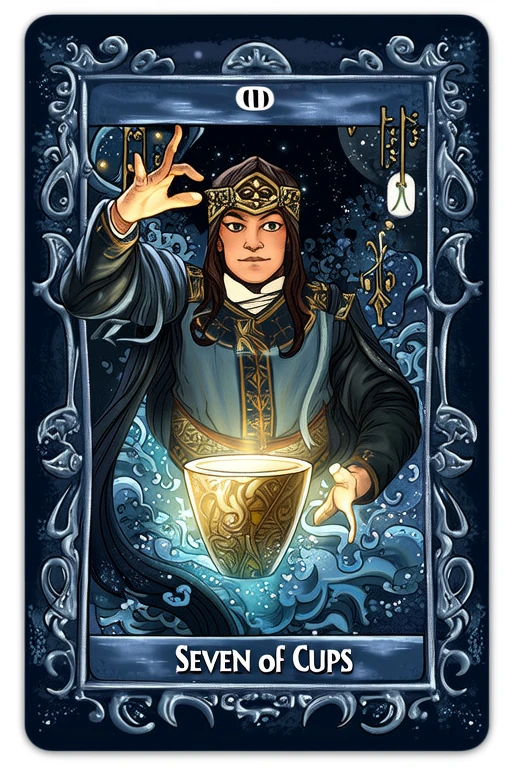 Seven of Cups Tarot Card Meaning